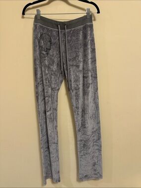 Philipp Plein Crystal Skull Velour Velvet Pants Small $580